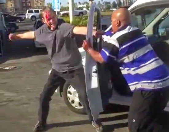 gas station brawl